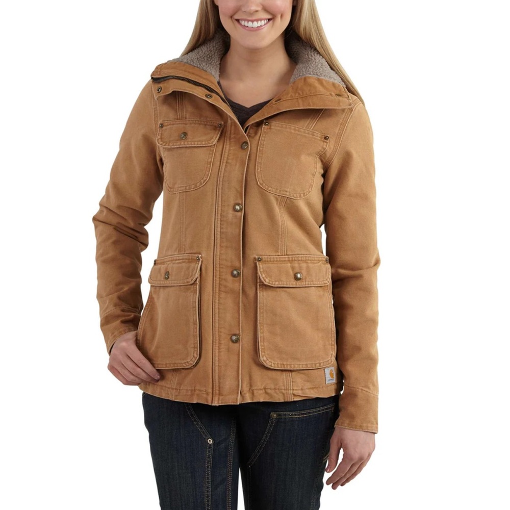 Carhartt Wesley Coat, Weathered Duck, Size women’s L (12/14)/ men’s L